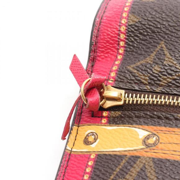 LOUIS VUITTON Authentic Brown Monogram Coated Canvas Pochette Shoulder Bag